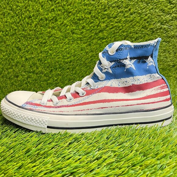 Converse Chuck Taylor All Star High Womens Size 9.5 Red Athletic Shoes Sneakers - Picture 3 of 10